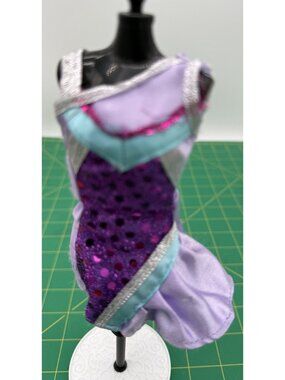 Barbie Or Other Fashion Doll Purple Glitter Cheer Dress Clothes Outfit